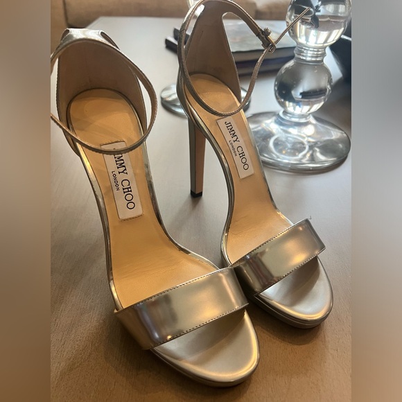 Jimmy choo Misty silver patten heels size 39 - Picture 3 of 11